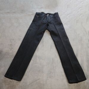 Vintage Diamond Cut Gusset Jeans American Made 100% Cotton Mens 34x36 Black